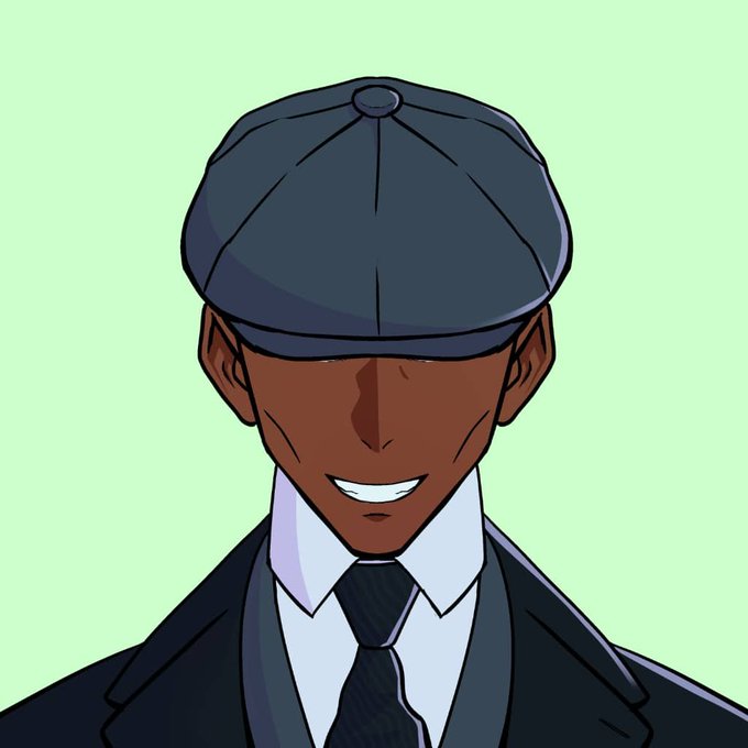 A stylized illustration of a faceless man wearing a flat cap and suit smiling, with no visible text. The image's hidden identity and mysterious smile cleverly tie into the giveaway post's anonymous, exclusive nature of offering only 10 guaranteed spots.