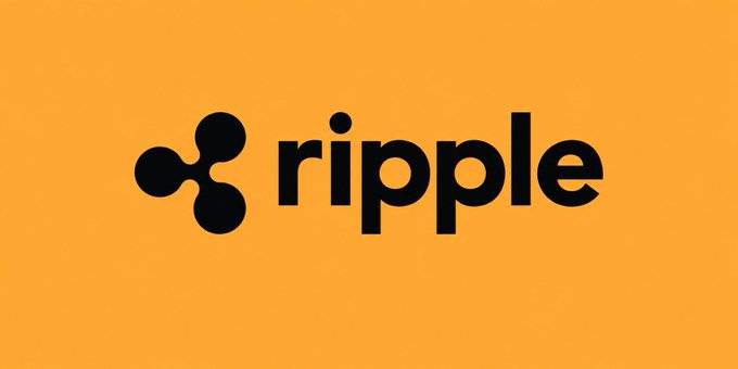 An orange background displaying the black Ripple logo and wordmark.