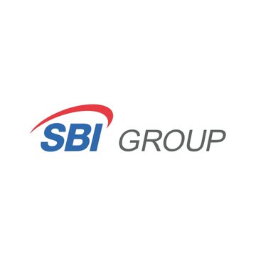 The image displays the SBI Group logo, featuring the letters "SBI" in blue with a red swoosh above, followed by "GROUP" in gray text. This corporate branding represents the Japanese financial services conglomerate referenced in the announcement about their new JPYSC stablecoin lending service offering 3% annual yield.