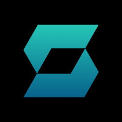 The Bitfinex cryptocurrency exchange logo, displayed as a cyan and blue geometric hexagonal 'S' shape on a black background.