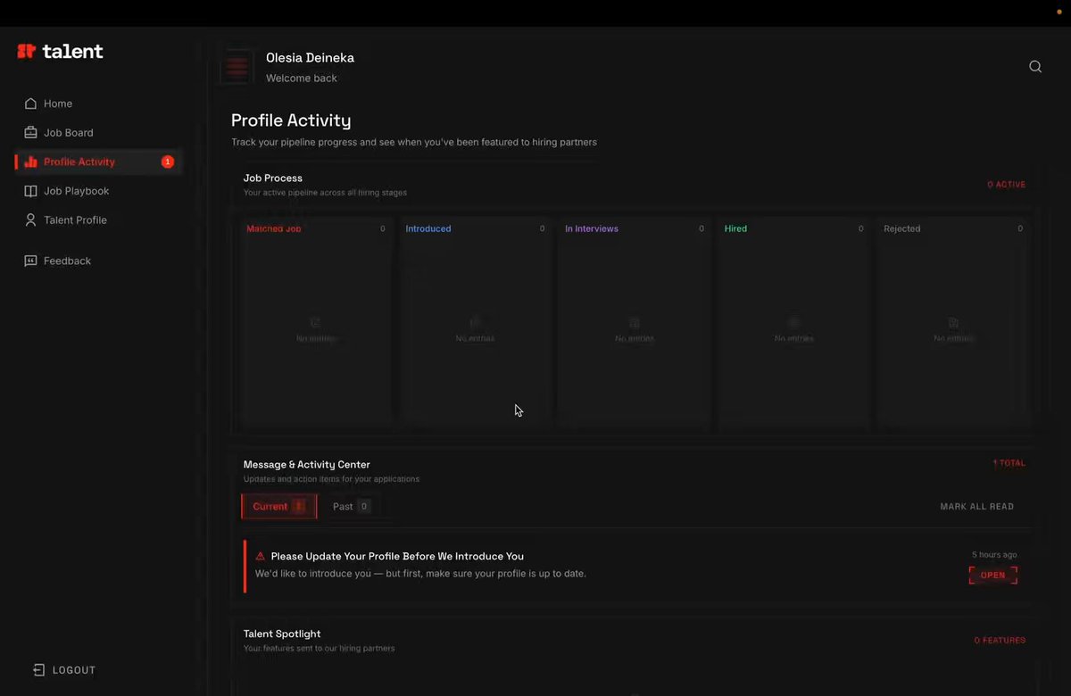 The image shows a screenshot of a login page for a software platform called @SuperteamTalent, which has been launched for the solana cryptocurrency platform. The page displays several tabs related to different aspects of the platform, including a profile feature that lists profiles on a list and a job board section where job listing details are visible.

In the post about the @SuperteamTalent platform, there is an appreciation for the new software launch. It suggests that this platform might be helpful for smaller teams in their efforts to search for candidates or for organizations looking to onboard new talent into their teams using solana.
