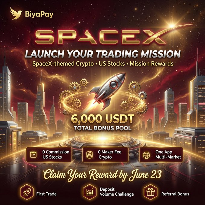 The advertisement features a rocket launch scene set against a backdrop of city buildings, symbolizing the launch and achievement of a new mission or venture. The main focus of the advertisement is BitcoinPay, which is launching its trading mission and offering rewards for participating in this exciting endeavor. The advertisement invites traders to join the cause by claiming their reward for June 23, with various incentives such as free cryptocurrency, bonus pools, and a chance to become an influencer on social media. This launch mission campaign aims to attract attention and generate interest among potential users interested in trading cryptocurrencies and US stocks.
