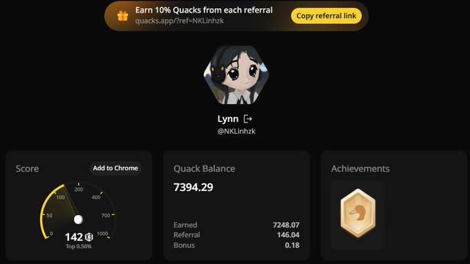 The main focus of this image appears to be a screenshot or a representation of a website called Quacks App, which is known for its gaming elements. The post suggests that if someone enjoys writing about crypto, they should check out Quacks app as there are various rewards available to users who share and create content related to it. Specifically, the website offers a leaderboard where users can track their mindshare in the gaming community by posting about the app. Additionally, this platform seems to have a social aspect with friends sharing achievements on their profiles for fun or even prizes like badges, points, and coins. In summary, Quacks App combines gaming elements with opportunities to share and earn content-related rewards within its interactive community.
