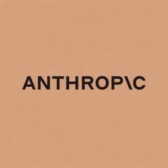 A solid tan/peach background with the word 'ANTHROPIC' in black text in the center.