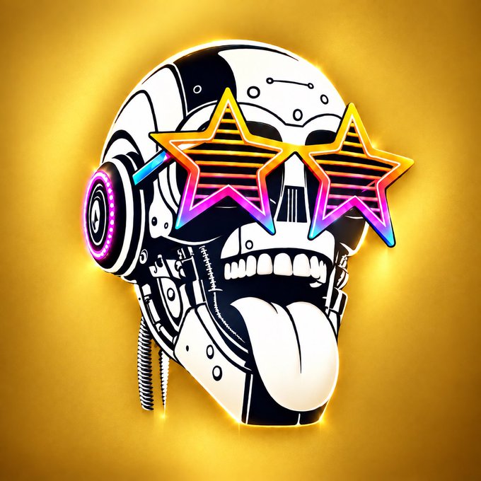 A black and white robotic skull with its tongue sticking out wears neon star-shaped sunglasses against a glowing yellow background, embodying the playful, party vibe of the $DANCE Solana token.

The image's whimsical, party-ready aesthetic perfectly matches $DANCE's tagline as "THE CURRENCY OF FUN," visually reinforcing the token's lighthearted, energetic branding for its community on Solana.