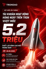 The image features a silver rocket with a red stripe flying through the air against a red background. The rocket has a large number "5.2" written on its side, which indicates that this is an advertisement for a product or service related to space exploration or rocketry.