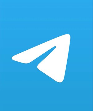 The image shows the Telegram messaging app icon, featuring its iconic white paper airplane logo on a blue background, which relates to the post's discussion of Apple's temporary removal of Telegram from the App Store and its impact on the $GRAM token.