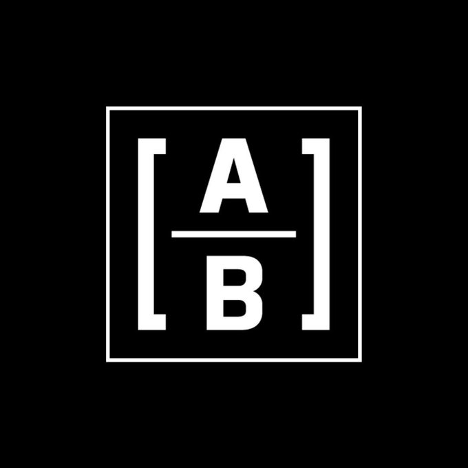 A minimalist black logo with white text 'A/B' enclosed in brackets within a square frame.