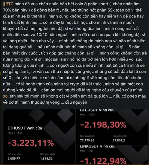 The image shows a post written in a foreign language, possibly Chinese or Vietnamese, with various text elements such as numbers, prices, dates, and symbols. The most prominent element of the post features the currency symbol for Bitcoin, which appears to be "btc" followed by three dollar signs representing currency value. Another currency denomination is shown within the same post, with different symbols used to represent its value. Additionally, there are stock market quotes displayed, indicating that this information might relate to trading or investments in foreign markets. The content of the post seems to cover various financial topics and can be a valuable resource for those interested in international economic news.