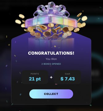A promotional graphic showing a "CONGRATULATIONS! You Won" screen with 21 pt points and $7.43 cash after opening 2 boxes, alongside text advertising a free $10 USDT airdrop via evoevo.ai requiring users to connect an EVM wallet like Metamask. The image appears designed to entice viewers by showcasing potential rewards, reinforcing the post's pitch to claim free cryptocurrency through the platform.