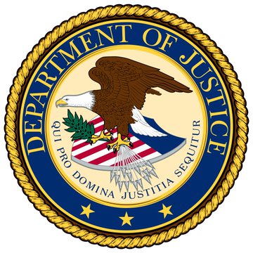 The official seal of the U.S. Department of Justice, featuring a bald eagle, shield, and the Latin motto "QUI PRO DOMINA JUSTITIA SEQUITUR," accompanies news of the DOJ moving to seize $61 million in crypto allegedly tied to Iran's military. The seal's imagery of justice and enforcement visually reinforces the department's role in pursuing digital-asset seizures alongside broader crypto legislation efforts.
