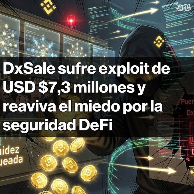 The image features a man wearing a hoodie, holding up coins for sale or display, possibly related to DxSale. The text on the image suggests that this person might be involved in illegal activities like selling Bitcoins or engaging in DeFi trading operations. The post mentions something about the exchange of Bitcoins and USD, indicating that the user could potentially be making transactions or selling Bitcoins using US dollars. It also discusses a recent exploit involving DxSale being affected by someone trying to steal Bitcoin addresses.