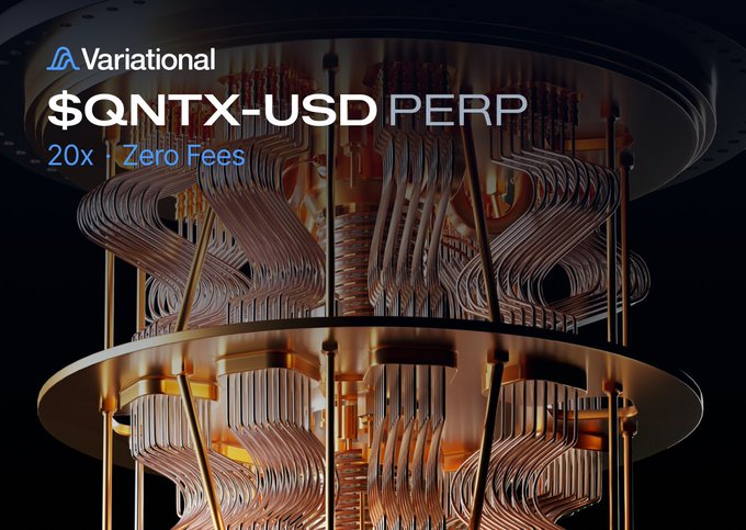 The image features a large computer chip with gold wires and components, which appears to be a part of a 3D printed circuit board (3D PCB). The background of the image is black, making the golden components stand out prominently. The caption below the image reads "Variational is shipping RWA markets at an insane pace. RFQ is the best solution for 24/7/365 on-chain RWAs - and it is not even close". This suggests that the image might be related to a discussion or review about the performance of RFQ in the market, possibly comparing it with other competitors like HIP-3.