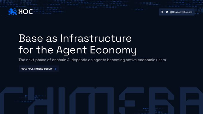 ICO's Base as Infrastructure for the Agent Economy is presented on a website, with a blue header and white text.