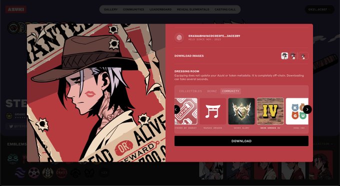 The image shows a screenshot of an online store called Neon Garden that has a variety of anime collectibles available for purchase. The poster includes a man wearing a cowboy hat with a gun, which adds visual interest and highlights the theme of the collectibles. Several titles from Neon Garden's collection are listed on the poster. In the bottom right corner, there is information about downloadable equips that can be used to enhance the collector's experience.