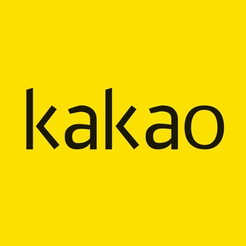 Yellow square displaying the black 'kakao' logo.
