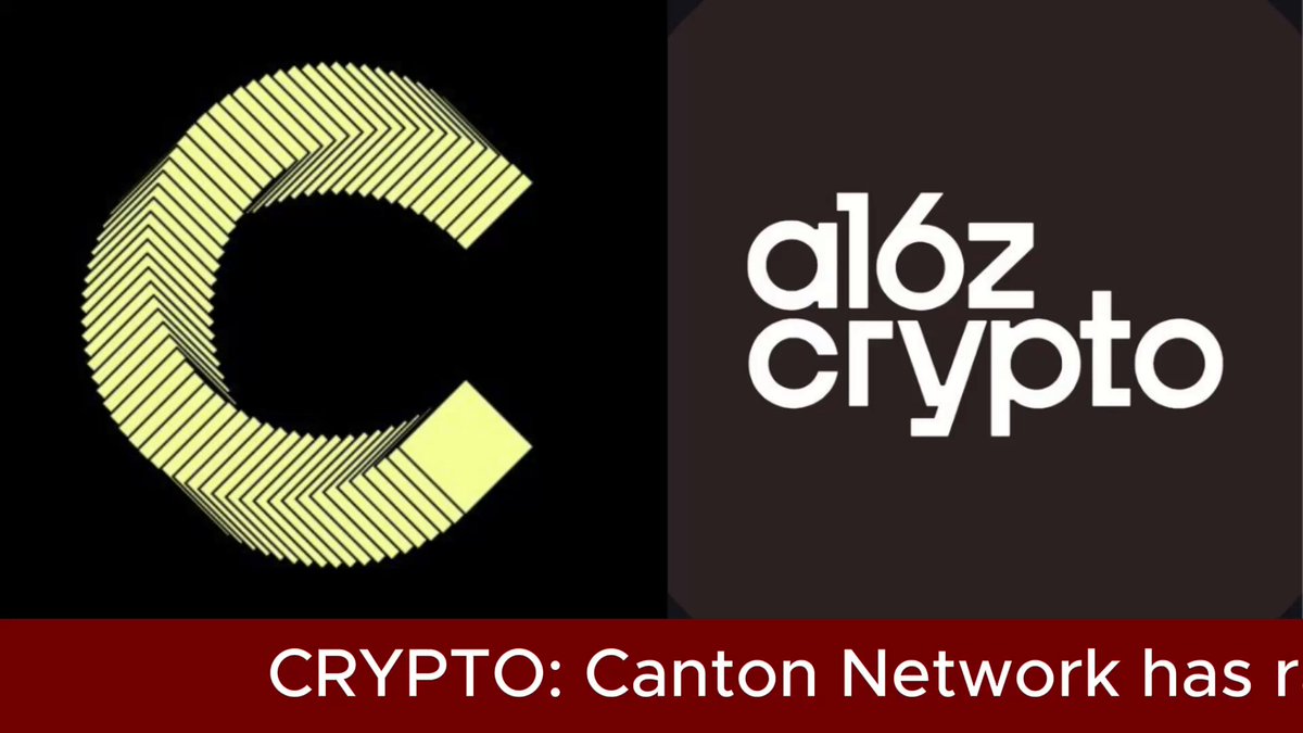 The image features a black background with two logos side by side, one being a yellow "C" and the other a white "A2Z Crypto" logo. The text above the image reads "Crypto: Canton Network has r". This suggests that there is some sort of connection between the Cryptocurrency and Canton Network, possibly related to the Cryptocurrency or blockchain technology.