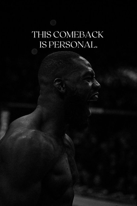 A black-and-white motivational poster showing a shouting athlete with the text “THIS COMEBACK IS PERSONAL.”