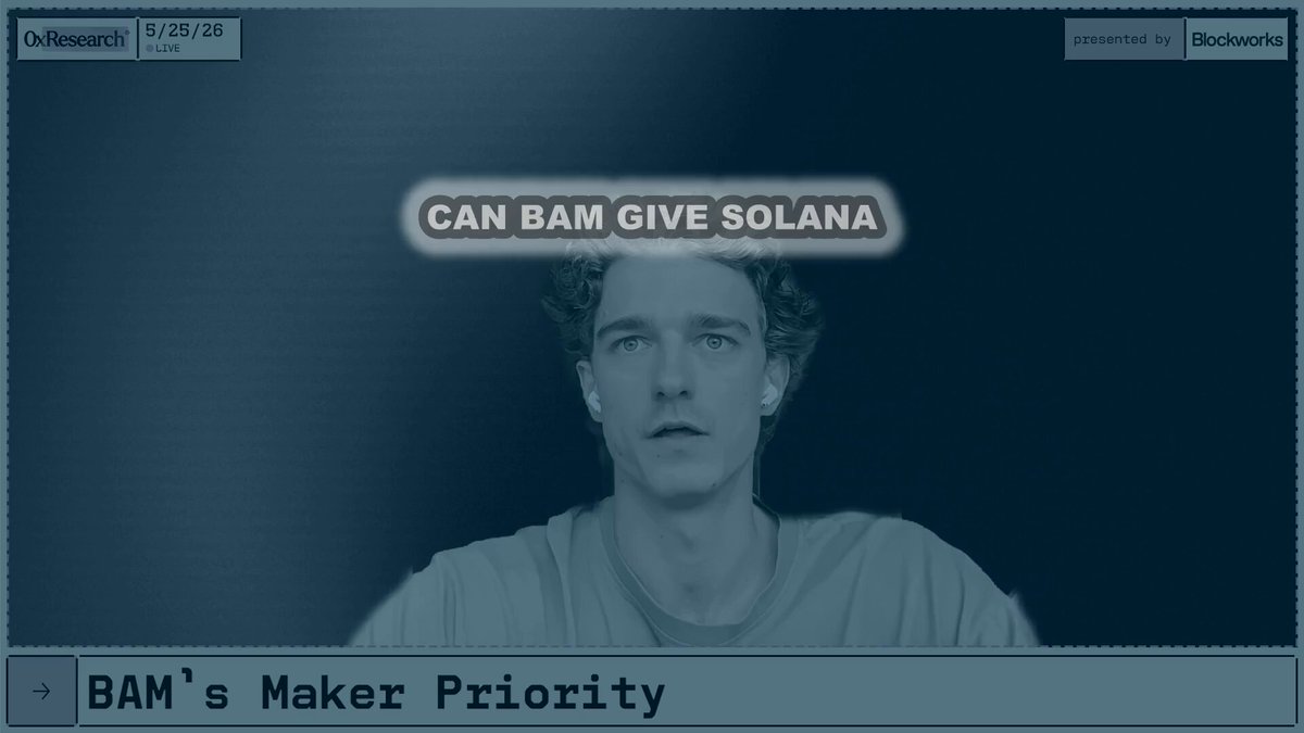 The image features an animated cartoon character wearing a white shirt sitting down at a computer desk. The character appears to be looking directly at the camera with a serious expression. In front of the character's face, there are two lines of text that read "Can bam give solana" and "Focus on what is in the image and how it relates to the post". This suggests that the image might be related to a discussion or analysis about the content displayed in the image.