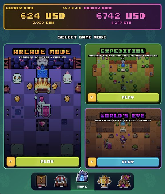 The image shows an advertisement promoting a game called "Expedition Mode". The screen displays various options for players including different levels of play with varying rewards or no reward, and a choice of whether they would prefer to play with or without the arcade mode. It also features three different game modes displayed in the top right corner, each offering distinct gameplay experiences.