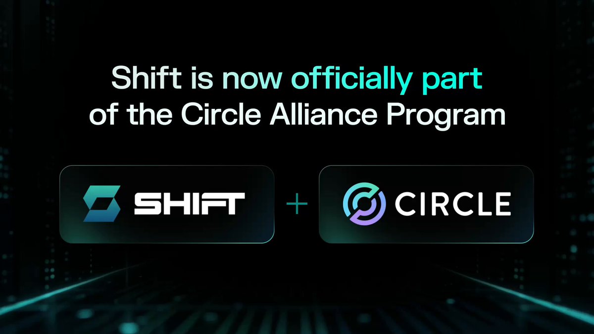 The image features a banner with two logos, one of which is a Shift logo and the other a Circle Alliance Program logo. The text at the bottom of the image reads "Massive milestone for Shift! tokenized stocks + Circle Alliance is a game changer for real-world access!". This suggests that there might be an upcoming event or launch related to the partnership between these two companies, possibly involving the tokenization of stocks and the Circle Alliance Program.