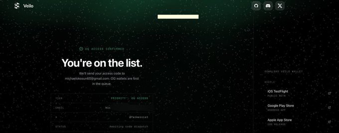 The image shows a webpage that has just launched, offering early beta access for users of the Solana blockchain platform. It displays privacy settings and a list of transactions available for testing or exploration. The background color of the webpage is predominantly green with white text elements providing information about the beta release process, upcoming features, and a contact email address to sign up.