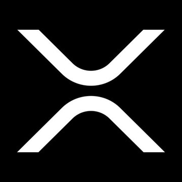 A black square features a stylized white "X" symbol—the XRP logo—representing the cryptocurrency discussed in the post, which forecasts XRP reaching $1.50 based on Kalshi trading predictions.