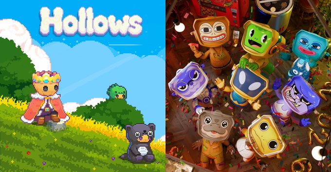 The image features two different cartoon characters, each with their own unique appearance and style. The first character has a black and white color scheme, while the second one is colorful and vibrant. Both characters are surrounded by other cartoon figures, creating an interesting scene that captures viewers' attention.