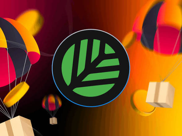 A stylized green leaf logo sits centered against a vibrant backdrop of colorful parachutes and boxes drifting through a warm orange sky, evoking the excitement of discovery and airdrops in Web3. The imagery of parcels descending from above mirrors the post's theme of exploring the CNPY Network ecosystem and uncovering new possibilities.