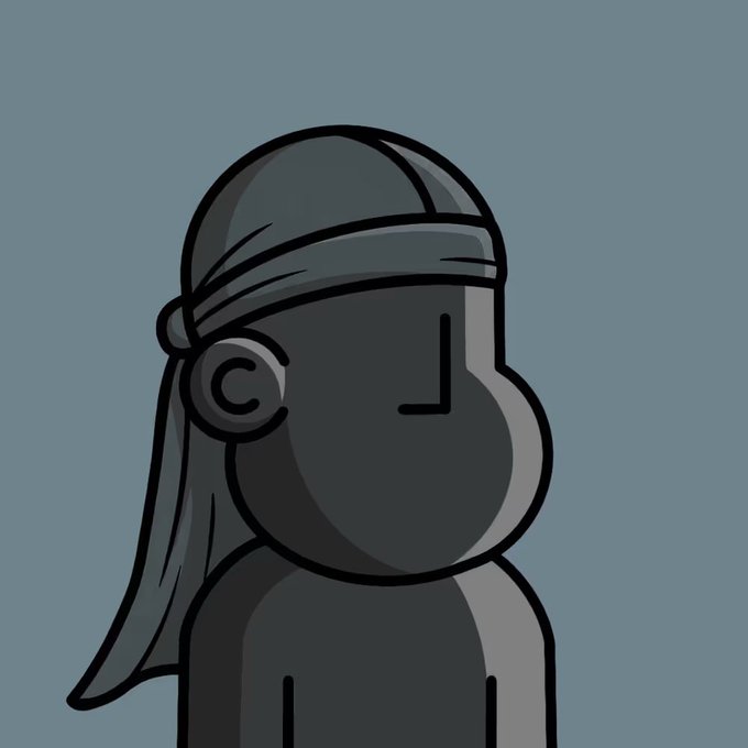 A cartoon illustration of a gray stick figure character wearing a beanie hat, shown in profile view against a teal background.
