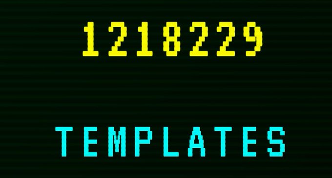 The image displays the text "1218229" in yellow and "TEMPLATES" in cyan on a dark background, referencing PyBLØCK's mining pool hash rate (1,218,229 templates/minute) as a counterpoint to CoreSite's accusations, showcasing an alternative operation unaffected by the alleged Sybil attack claims against BIP110 node-runners.