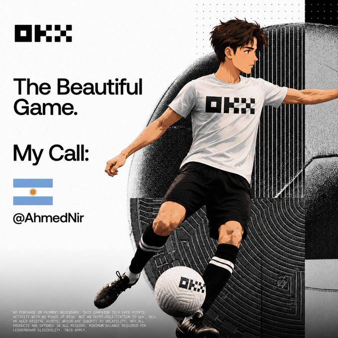 The image features a soccer player dressed in black shorts, wearing a white t-shirt with a logo that says "The Beautiful Game." The player is kicking a soccer ball, which is positioned near the center of the image. In the background, there are two other soccer balls and a sports ball, suggesting that this might be an advertisement for a soccer event or tournament. The post also mentions the World Cup, indicating that it's related to soccer events.