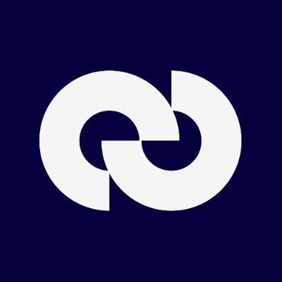 A minimalist logo featuring two interlocking circular shapes in light gray set against a dark navy blue background, representing the Cashmere Labs brand mentioned in the accompanying NFT mint announcement.