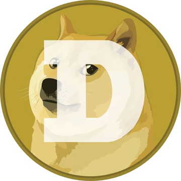 A circular logo featuring a Shiba Inu dog (Dogecoin's mascot) overlaid with a large white "D" on a gold background. The image visually represents Dogecoin (DOGE), the cryptocurrency that CleanCore sold from its treasury.