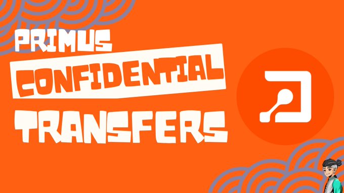 A bright orange promotional graphic reading 'PRIMUS CONFIDENTIAL TRANSFERS' with a logo and a small cartoon character in the corner.