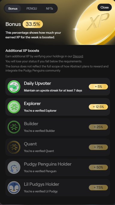 The image shows a phone screen displaying a list of achievements for an Explorer account. The app has been used for several months, and the user has earned various badges such as "Daily Uptoter" and "Builder". The user's rank is currently at the bottom of the list, indicating that they are still in the process of gaining experience points to advance their position within the community.