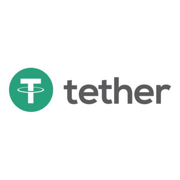 The image shows the Tether logo, featuring a green circle with a white "T" symbol next to the word "tether" in lowercase gray text. The logo visually represents the company mentioned in the breaking news about former CIO Richard Heathcote planning to sell part of his 1.26% stake, valued at approximately $4.4-4.7 billion.