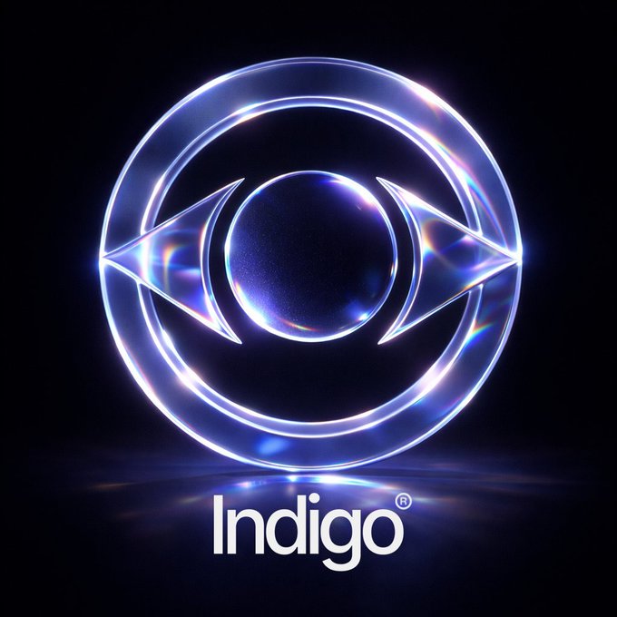 The image features a logo for Indigo V3, which is a digital asset that represents the Indigo cryptocurrency exchange. The logo consists of two circles connected by an arrow, with the word "Indigo" written below them. The caption above the image reads "Indigo V3 is now live on Cardano. Indigo is Cardano' s leading synthetic assets protocol. V3 is described as the most comprehensive upgrade in its history. Cardano DeFi is not where it was a year ago. The ecosystem has protocols competing on execution quality, not just".
