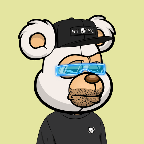 A cartoon white bear character wearing a black "BT NYC" cap, blue sunglasses, and a black shirt with a small bear logo represents "Bad Ted" for a community roll call. The image ties directly to the post inviting Bad Ted holders, supporters, and fans to identify themselves and share their favorite Ted.