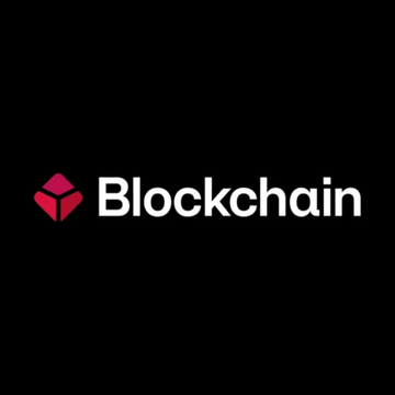 The image shows the Blockchain.com logo and the word “Blockchain” in white on a black background. It accompanies a post announcing Blockchain.com’s launch of short-term options trading for BTC, ETH, SOL, HYPE, AVAX, XRP, and TRK, funded upfront in USDC.