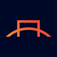 An orange letter 'A' logo with an arch on a dark blue background.