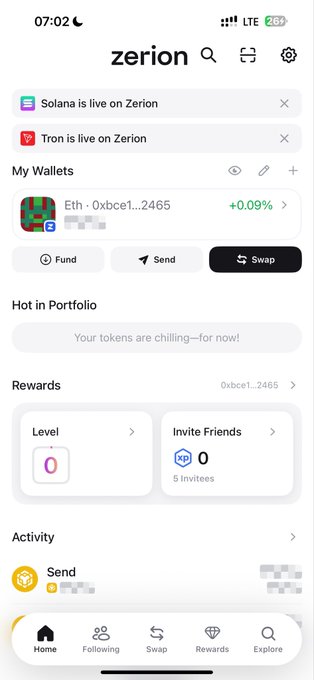 izion app screen displays a list of transactions, including sending Etherium coins and receiving Etherium coins.