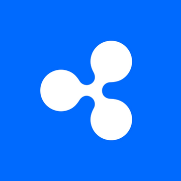 The image displays the Ripple/XRP logo, featuring three white interconnected circles on a blue background. It visually represents Ripple and the XRP Ledger mentioned in the post, which highlights how Ripple is positioned to benefit from the tokenization wave led by companies like Securitize and BlackRock.