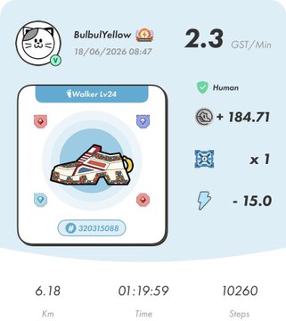 The image shows a fitness tracking app with a blue background, displaying information about an exercise routine. The main focus of the image is a pair of sneakers, which are the central object being tracked by the app. The sneakers have been placed on a white surface, and there's a small icon next to them that reads "bulbyellow". The app also provides details about the user's progress in terms of steps taken, calories burned, and other relevant information.