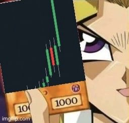 A stock chart showing a sharp decline with a red candle drops over an anime-style character with purple eyes, displaying the number "1000" on what appears to be a stock ticker, humorously relating to "$BONER" through the visual metaphor of a "boner" (erection) that has suddenly dropped—a play on both stock slumps and innuendo.