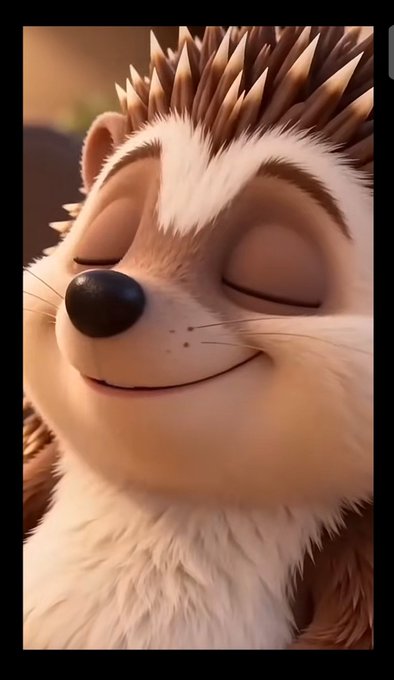 A peaceful hedgehog with closed eyes and a serene smile, bathed in warm light, appears to be enjoying a quiet, contented moment. The image visually echoes the post's theme of patient observation and early discovery, with the calm hedgehog symbolizing the "still watching" mindset of finding opportunities before they become widely known.