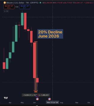 The image depicts a Bitcoin price chart during a significant drop, with the Bitcoin price dropping by almost 60% within a span of four days from Nov 2nd to Oct 5th. The chart displays a downward trend, which aligns with the statement that "Don't try to time the exact bottom." In this context, the post emphasizes the importance of avoiding speculative behavior and focusing on long-term strategies when dealing with such extreme market fluctuations.