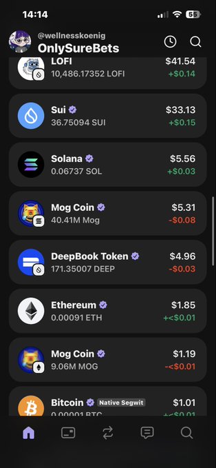 The image features a phone screen that displays various Bitcoin exchange rates, as well as names of different cryptocurrencies such as Ethereum and Deepbook tokens. The screen also shows the time and the current price for Bitcoin.