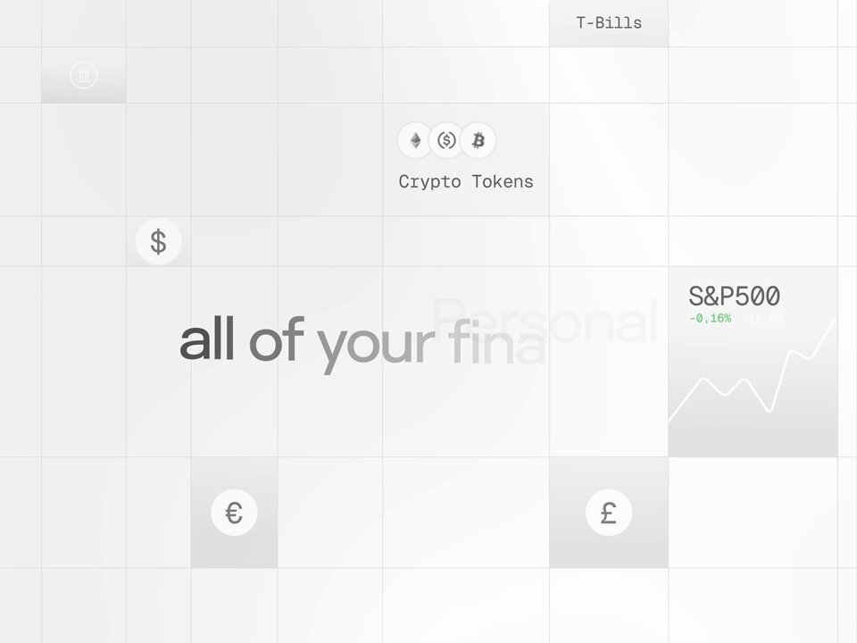 The image shows an advertisement for a cryptocurrency exchange called Bank, which features various cryptocurrencies such as Bitcoin, Ripple, and Ethereum along with fiat currency options like T-bills and S&p500. The background of the image is white, and there are several icons representing different types of coins or tokens displayed on it. The text in the image reads "All of your Finial", which suggests that Bank offers a wide range of financial services and products for users to manage their finances effectively.