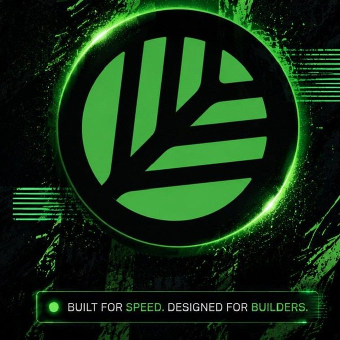 A green and black circular logo with the tagline 'BUILT FOR SPEED. DESIGNED FOR BUILDERS.' displayed below it.